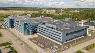 Illustration of the Murata factory expansion in Vantaa.