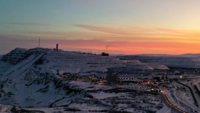 Landskapsbild på Kiruna.