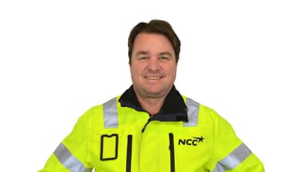 Bild på Patrik Engström, arbetsledare Byggservice, NCC Building Sweden.