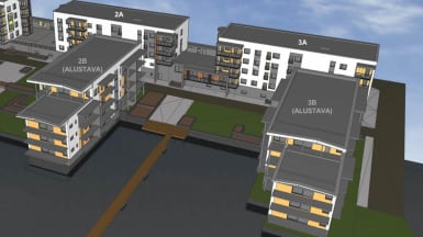 Havainnekuva Maljalahden rakennushankkeesta