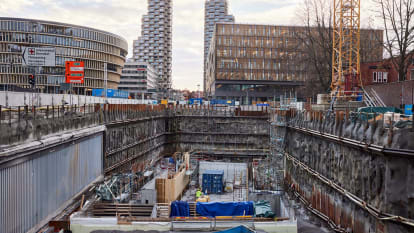 Visionsbild av nya Hagastadens plattform. Bild: Region Stockholm /&Rundquist/3D HOUSE