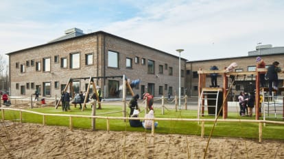 Villanskolan i Ängelholm, som NCC nyligen byggt på uppdrag av Ängelholmslokaler. Foto: Studio-E