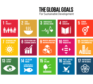 An illustration of the UN Global Goals.