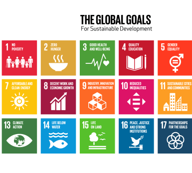 An illustration of the UN Global Goals.