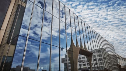 Arkitektskiss över nya Helsingborgs central.