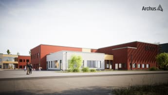 Illustration av Drömfabriken i Skultuna.