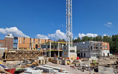 Yleiskuvaa työmaalta