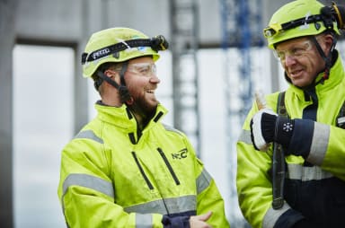 Employees at the water tower in Helsingborg, Sweden