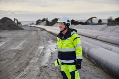 Kvarnåkershamn- bild från byggperioden