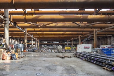 Bilden visar en sektion av gjutning vid Korsvägen.