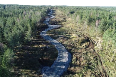 Skogsröjning och förberedande arbeten för arbetsvägar inom projektet Ingelkärr-Stenkullen.