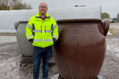 Pär Ragvald bredvid Höganäskruset.