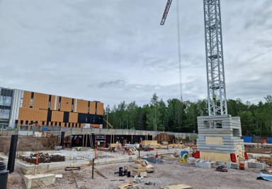 Yleiskuva työmaasta, C-lohko