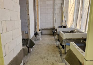 Väliseinämuuraus A-lohko