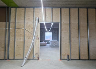 Väliseiniä A-lohkolla