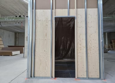 Väliseiniä 4. krs A-lohko