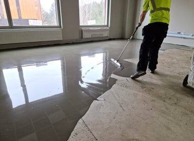 A-lohko lattian pinnoitusta