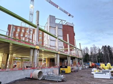 B-lohko elementtien asennus