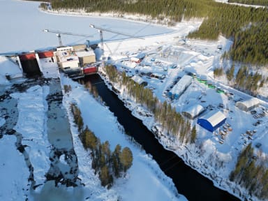 Rengård i Skellefteälven är i samarbete med Skellefteå Kraft ett av NCC:s pågående vattenkraftsprojekt.
Foto: NCC