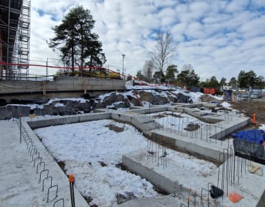 Gunilla B-talo lohko 1 anturat valettu