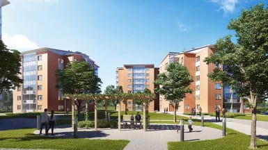 Konceptbild över NCC:s folkboende.