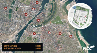 Map of Copenhagen, with the location of COPEN highlighted.