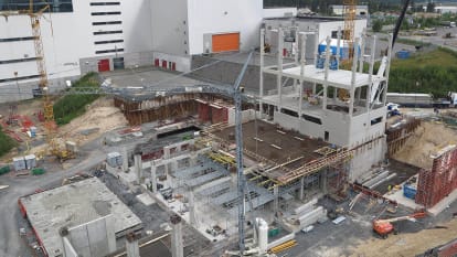 Torsviks kraftvärmeverk, betongarbeten