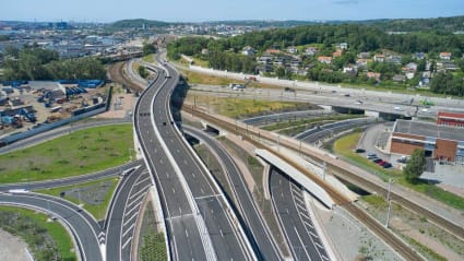Vägar i Tingstadsmotet, Göteborg.
