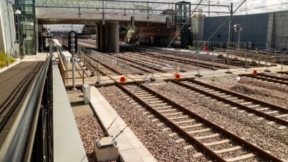 Illustration of Hjärup station, part of the four track solution between Lund - Arlöv.