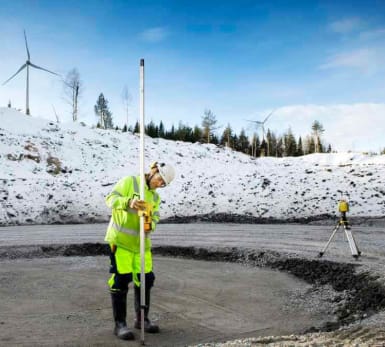 A worker doing construction work 