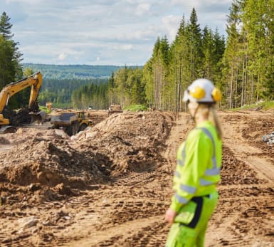 Picture of the work site Road 26/47, Jönköping, Sweden.