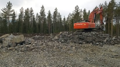 Ground work going on at the site of a new wind farm in Finland.