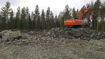 Ground work going on at the site of a new wind farm in Finland.