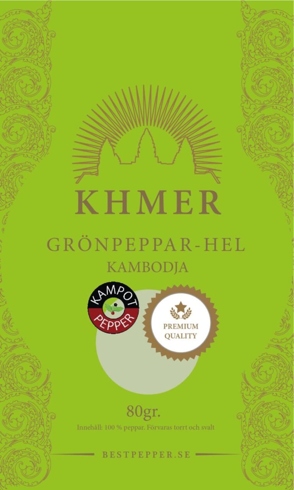 Köp Bestpepper Khmer - Kampot Grönpeppar EKO 80 g - Burgerstore.se
