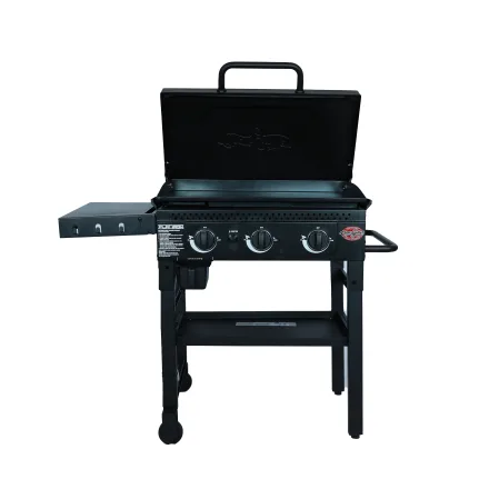 3 Burner Hinged Lid - Flat Iron Gas Griddle