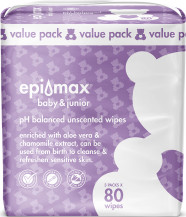 Epi-Max Unscented Wipes 3 x 80