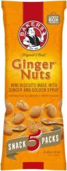 Bakers Ginger Nuts Mini Ginger & Golden Syrup Flavoured Biscuits 5 x 40g