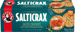 Bakers Salticrax Mediterranean Herbs Salted Crackers 200g
