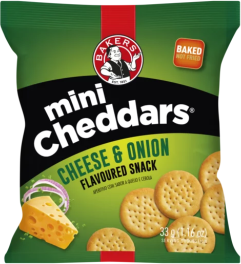 Bakers Mini Cheddars Cheese & Onion Flavoured Snack 33g