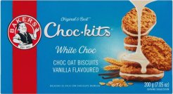 Bakers Choc-kits Vanilla Oat Biscuits 200g