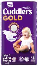 Cuddlers GOLD Diapers Value Pack Size 5 42's