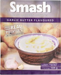 Smash Instant Mash Potato Garlic Butter 104g