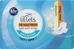 Lil-Lets Maxi Singles 10s Regular Scented