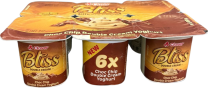 Clover Bliss Choc Chip Double Cream Yoghurt 6x100g
