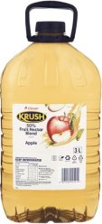 Clover Krush Apple Nectar Fruit Juice 3L