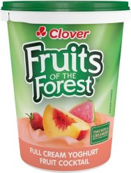 Clover Fruits Of The Forest Full Cream Fruit Cocktail Yoghurt 500g