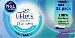 Lil-Lets Smartfit Regular Non-Applicator Tampons 32 Pack