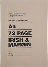 Croxley A4 72 Page Exercise Book- Irish & Margin