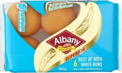 Albany Best of Both White Buns 360g 