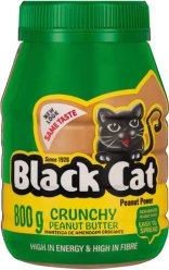 Black Cat Crunchy Peanut Butter 800g New